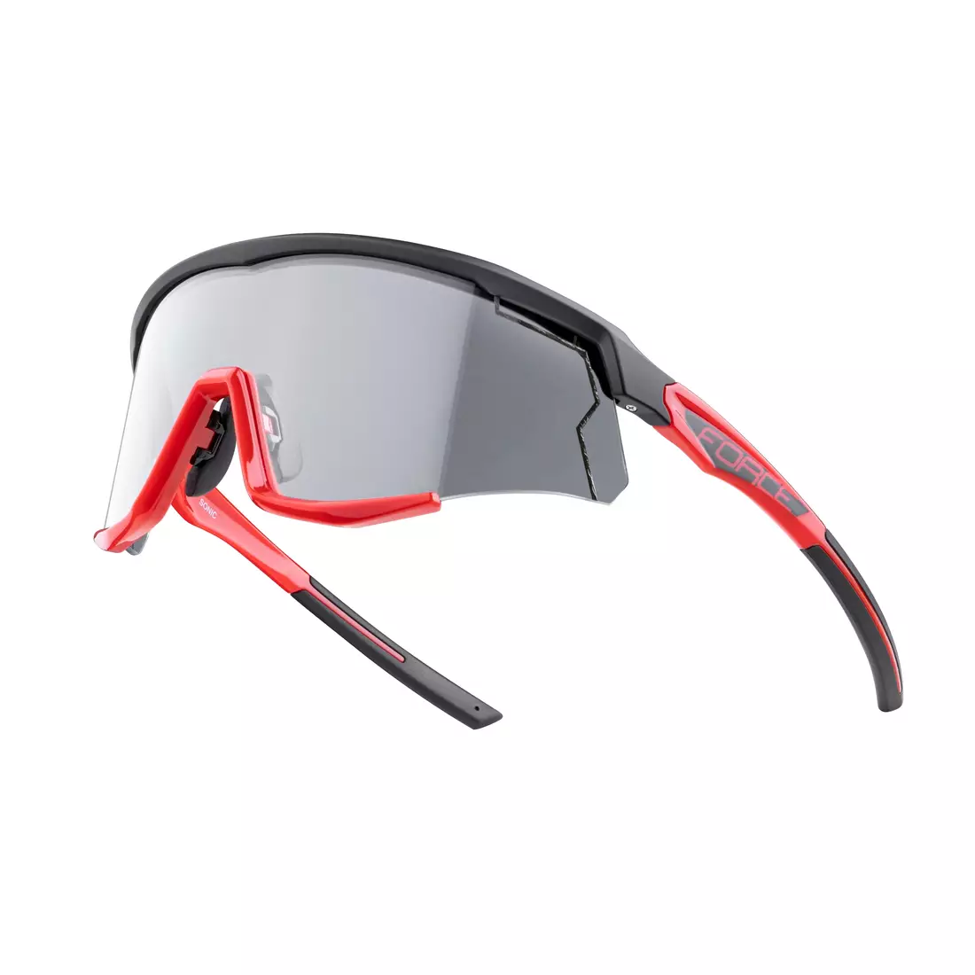 FORCE cycling / sports glasses SONIC, Photochromic, black and red, 910957