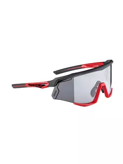 FORCE cycling / sports glasses SONIC, Photochromic, black and red, 910957