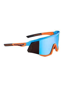 FORCE cycling / sports glasses SONIC, blue-orange, 910955