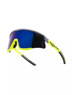 FORCE cycling / sports glasses SONIC, gray-fluo, 910954
