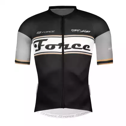 FORCE cycling jersey RETRO, black and gold 9001193
