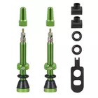 FORCE tubeless valve kit 2xFV 44mm green 750441