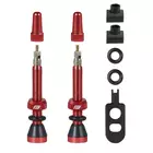 FORCE tubeless valve kit 2xFV 44mm red 750443