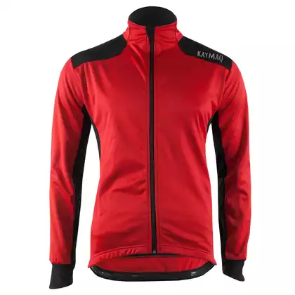 KAYMAQ JWS-003 men's winter softshell bike jacket red