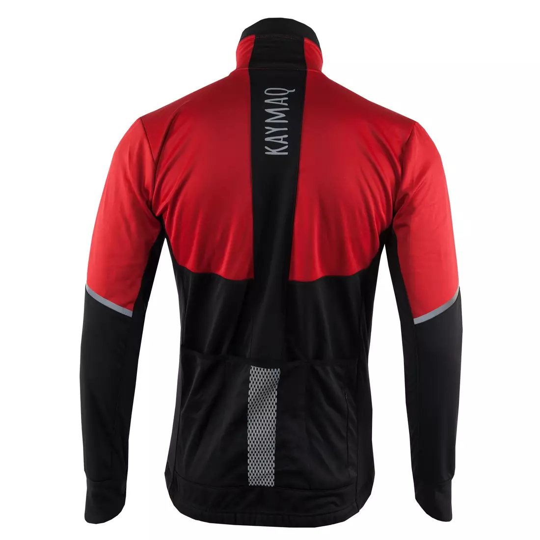 KAYMAQ JWS-004 men's winter softshell bike jacket red-black