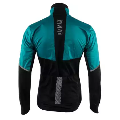 KAYMAQ JWS-004 men's winter softshell bike jacket blue-black