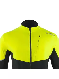 KAYMAQ KYQLS-001 men's cycling thermal jersey fluo yellow-black
