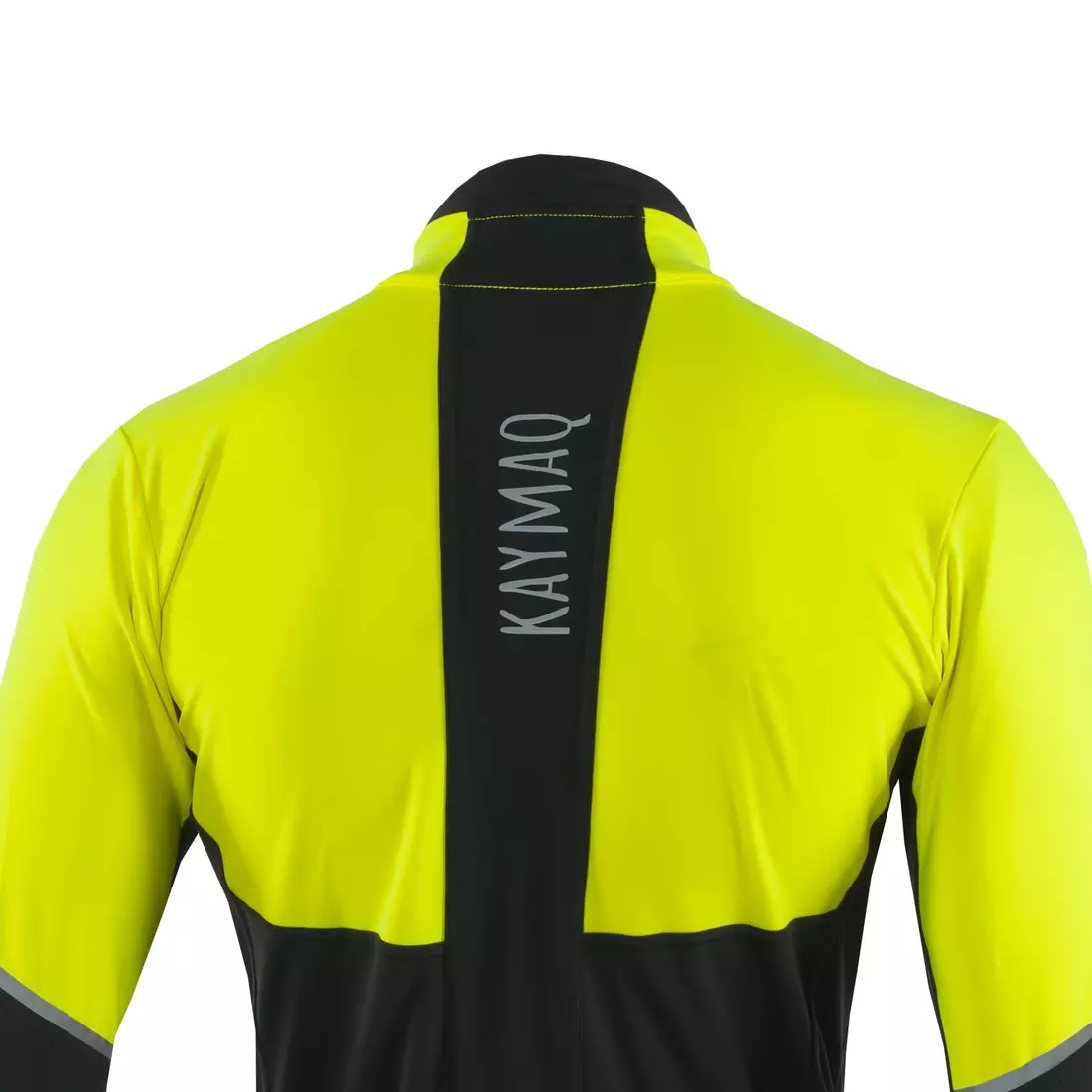 KAYMAQ KYQLS-001 men's cycling thermal jersey fluo yellow-black
