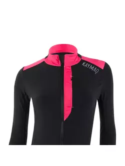 KAYMAQ KYQLSW-100 women's cycling thermal jersey Black-pink