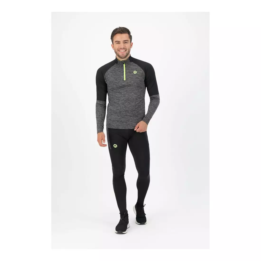 ROGELLI men's running sweatshirt ENJOY black/grey ROG351102