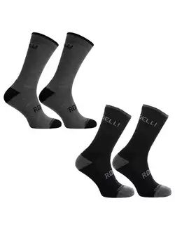 ROGELLI winter cycling socks WOOL 2-pack grey ROG351053.36.39