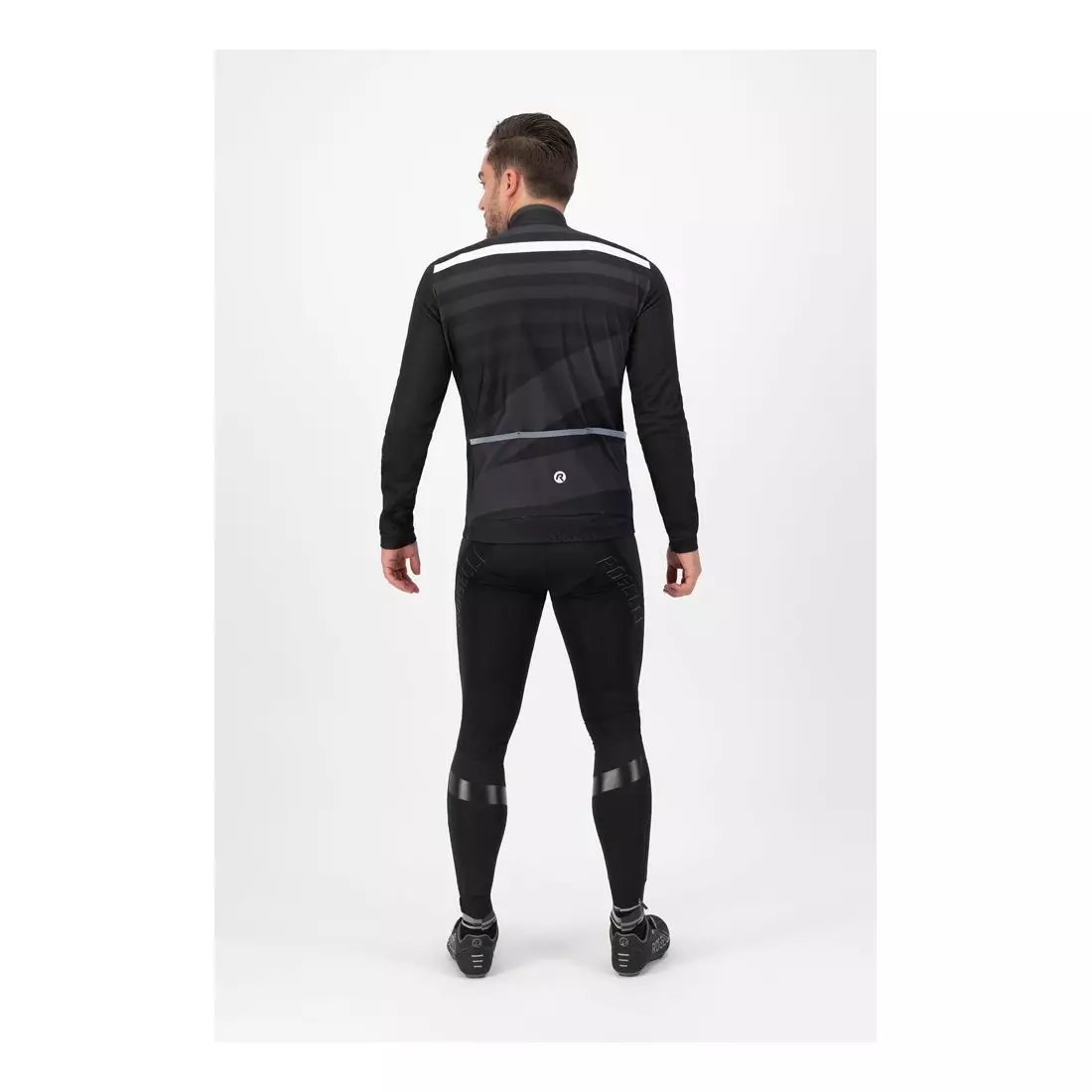 ROGELLI winter cycling jacket STRIPE black ROG351039
