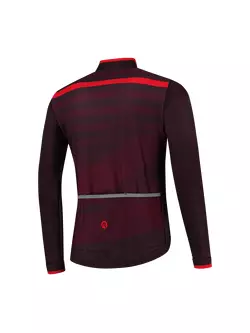 ROGELLI winter cycling jacket STRIPE claret ROG351042