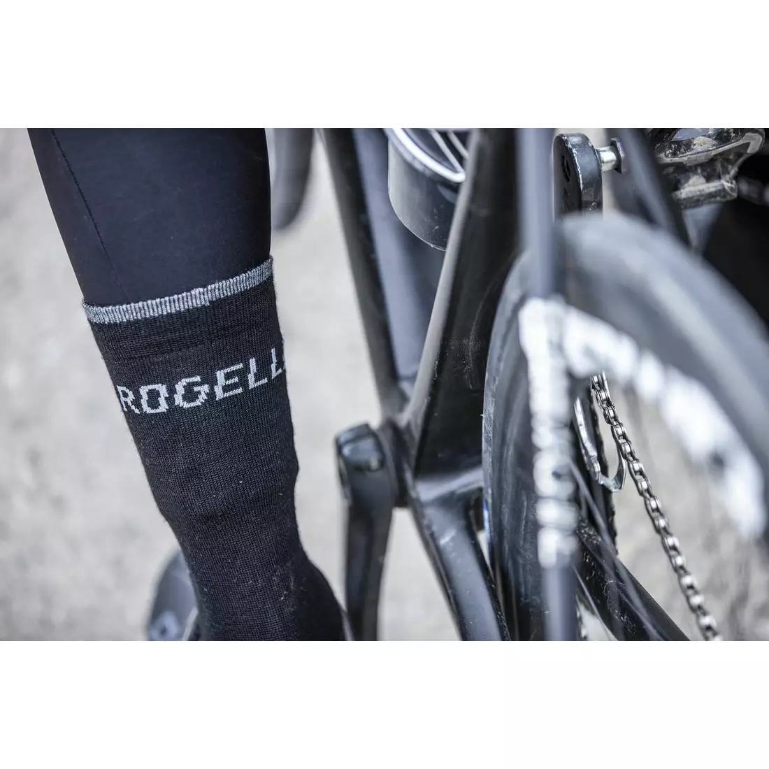 ROGELLI winter cycling socks WOOL 2-pack grey ROG351053.36.39