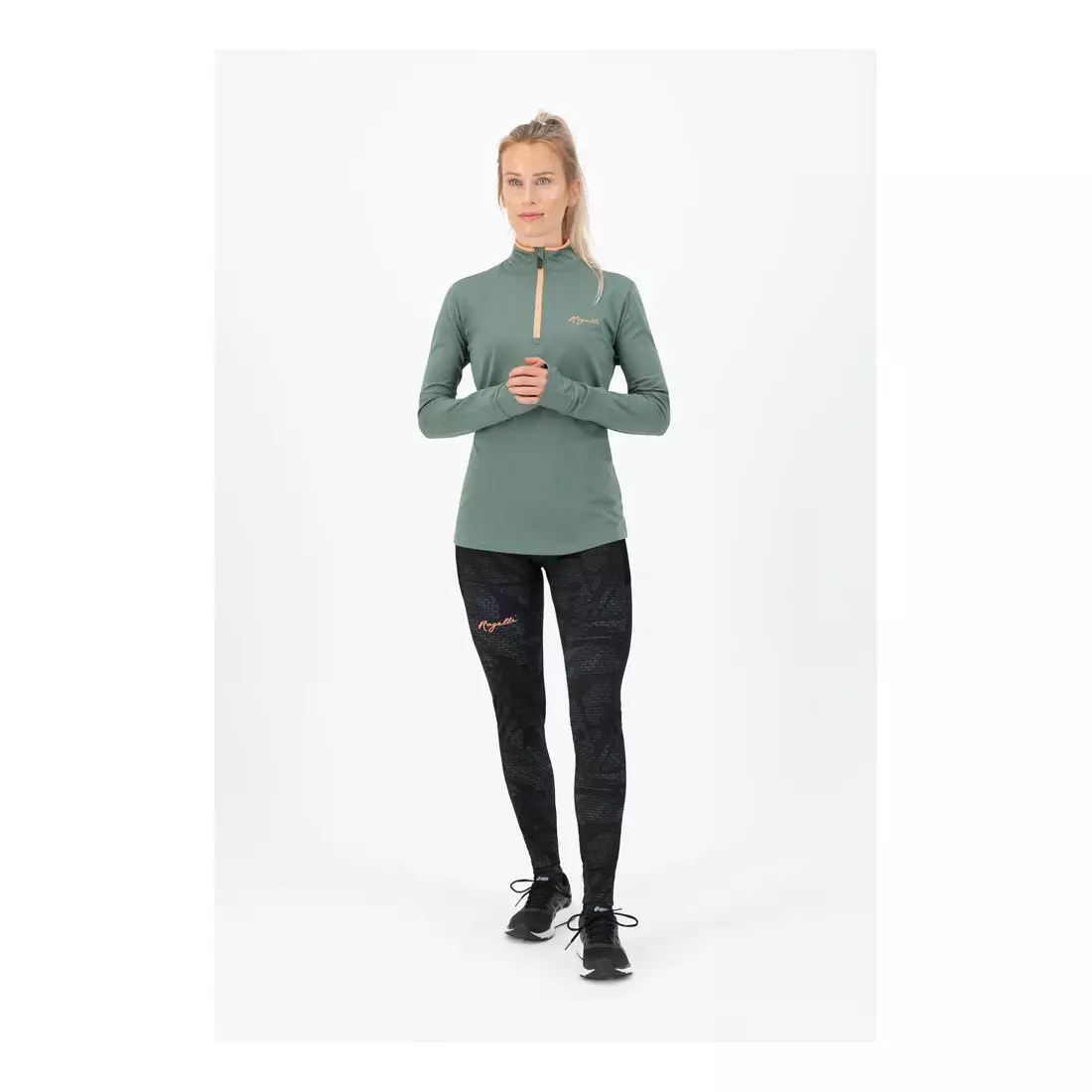 ROGELLI women's running sweatshirt SNAKE green ROG351110
