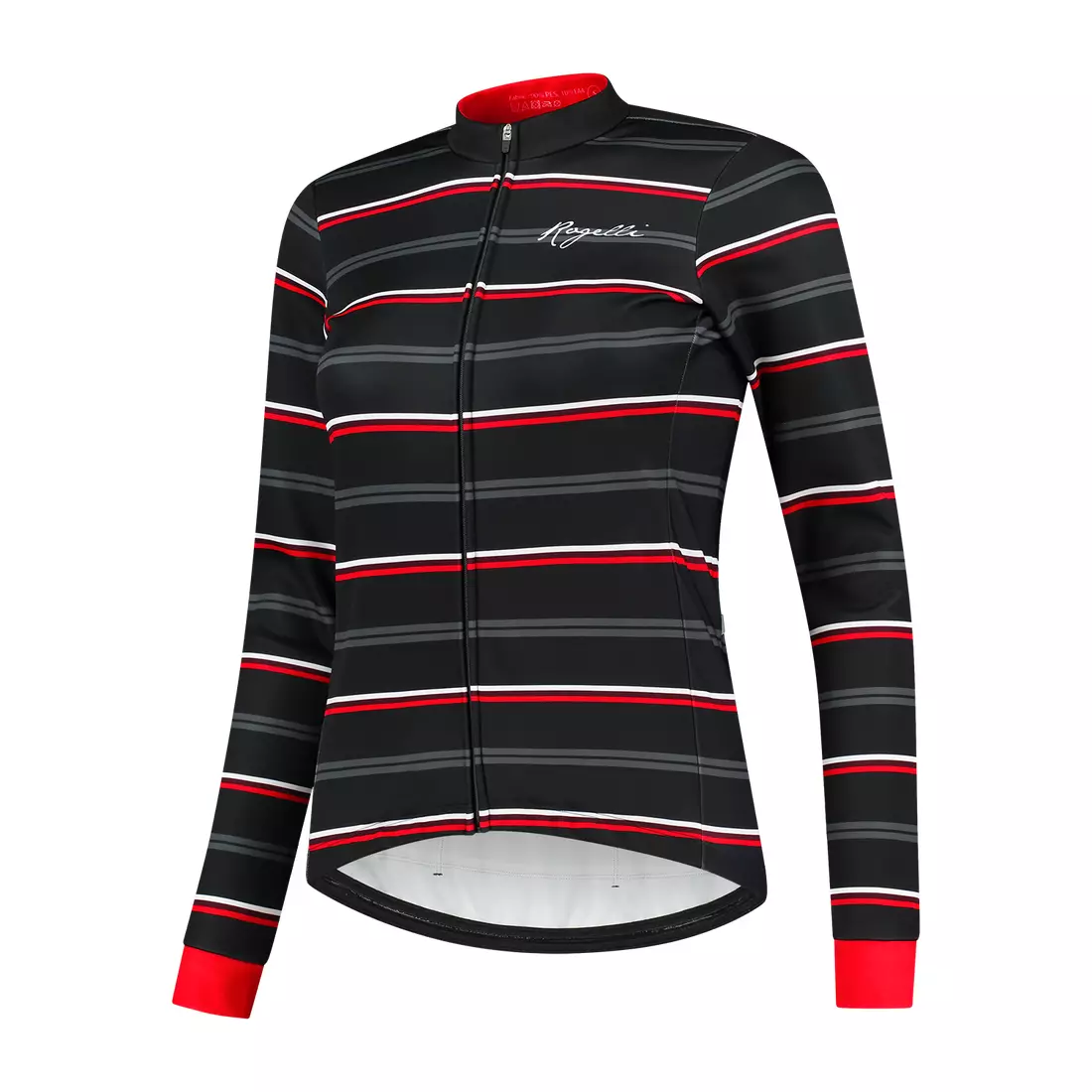 ROGELLI women's winter cycling jacket STRIPE black/red ROG351086