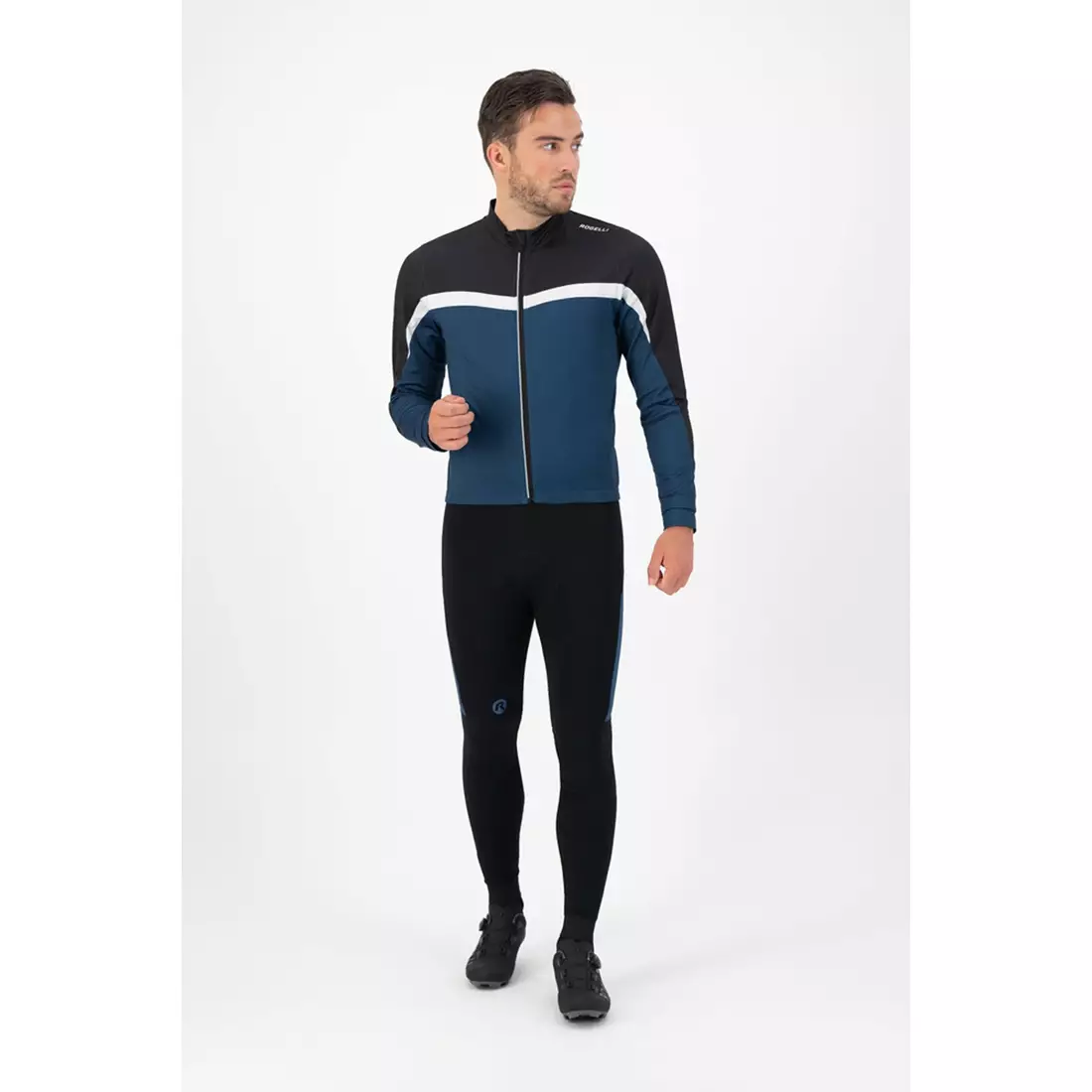 Rogelli Men's insulated cycling sweatshirt COURSE, blue, ROG351006