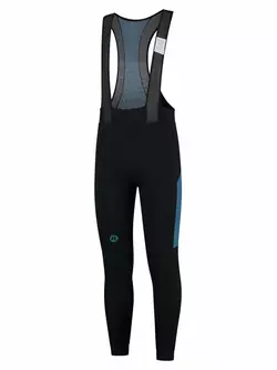 Rogelli Men's warm cycling trousers with braces TYRO, blue, ROG351018