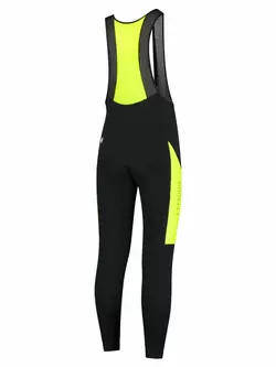 Rogelli Men's warm cycling trousers with braces TYRO, fluo, ROG351017
