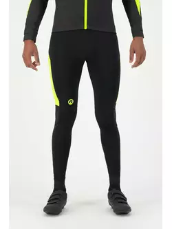 Rogelli Men's warm cycling trousers with braces TYRO, fluo, ROG351017