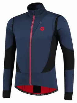 Rogelli Men's winter cycling jacket, softshell BRAVE blue-red ROG351025