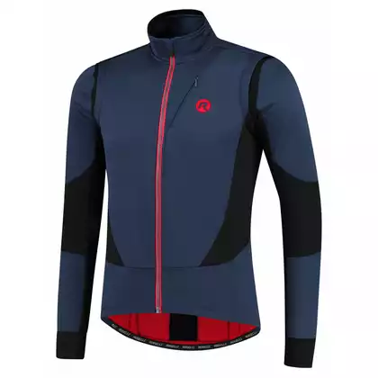 Rogelli Men's winter cycling jacket, softshell BRAVE blue-red ROG351025
