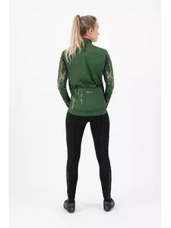 Rogelli Women's winter cycling jacket VIVID, green, ROG351082