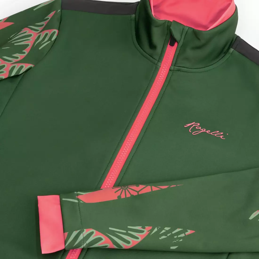 Rogelli Women's winter cycling jacket VIVID, green, ROG351082