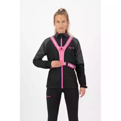 ROGELLI reflective vest with LED diodes pink ROG351114