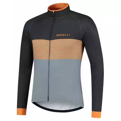 Rogelli long sleeve cycling jersey BOOST, grey, ROG351010