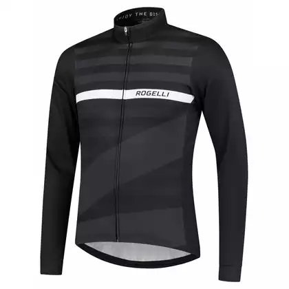 Rogelli long sleeve cycling jersey STRIPE, black, ROG351011