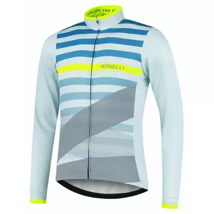 Rogelli long sleeve cycling jersey STRIPE, grey, ROG351012