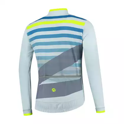 ROGELLI winter cycling jacket STRIPE light blue ROG351040