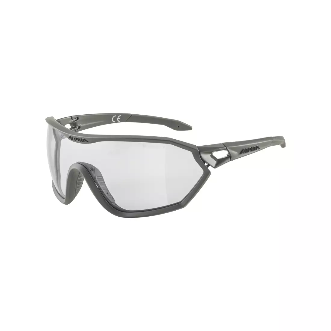 ALPINA S-WAY V Photochromic sports glasses, moon-grey matt