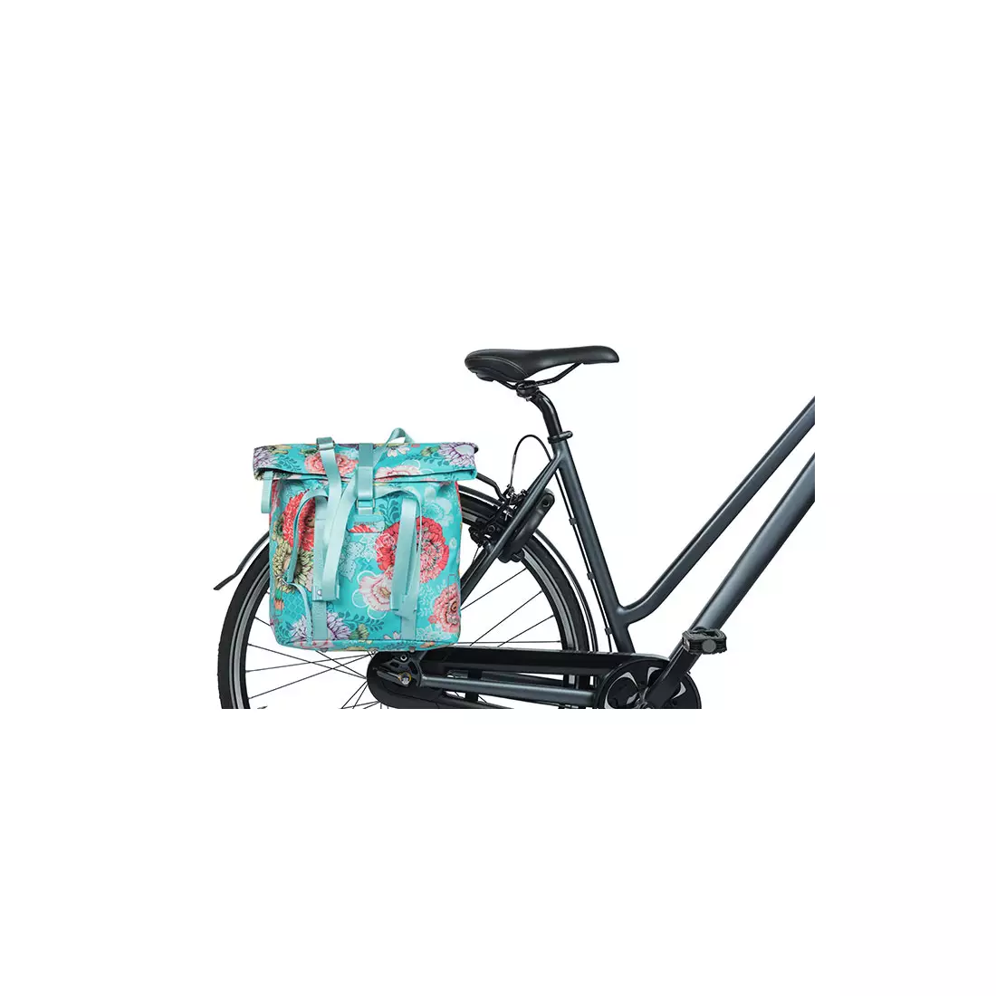 BASIL Bicycle bag BLOOM FIELD SHOPPER, 15-20L, sky blue 18151