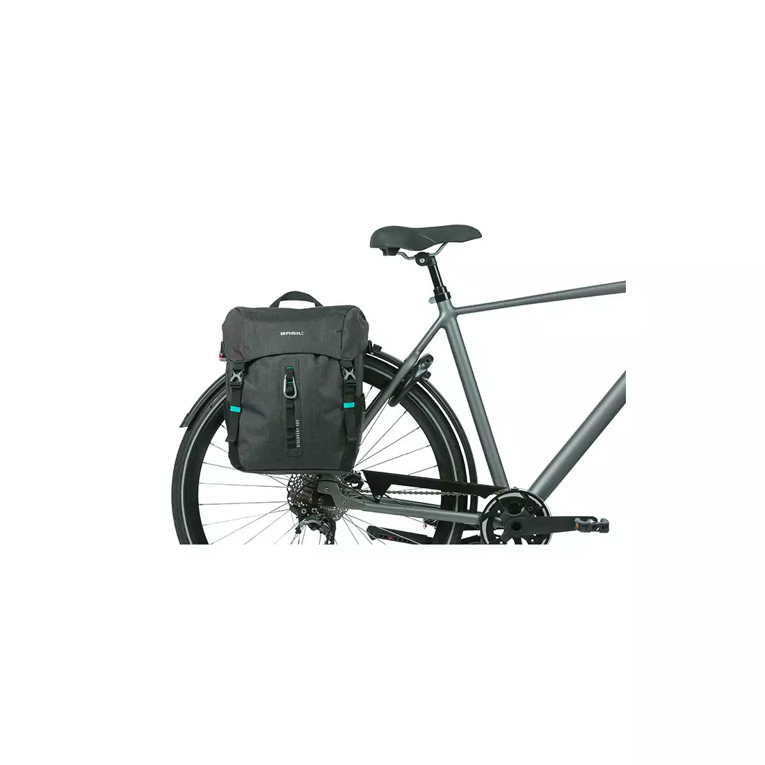 BASIL Bicycle pannier - single DISCOVERY 365D SINGLE BAG L, 20L, gray 18282