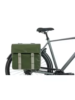 BASIL double bicycle pannier URBAN LOAD TORBA DOUBLE BAG, green/sand 18226