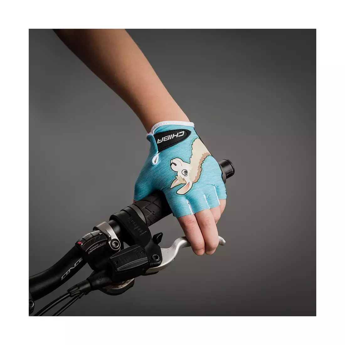 CHIBA COOL KIDS children's cycling gloves blue / llama