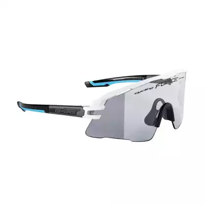 FORCE AMBIENT Photochromic sport glasses, white-gray-black