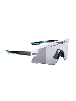 FORCE AMBIENT photochromic sport glasses, white-gray-black