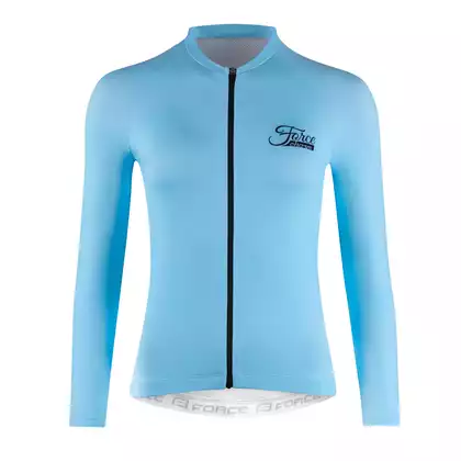 FORCE CHARM Women's long sleeve cycling jersey, light blue