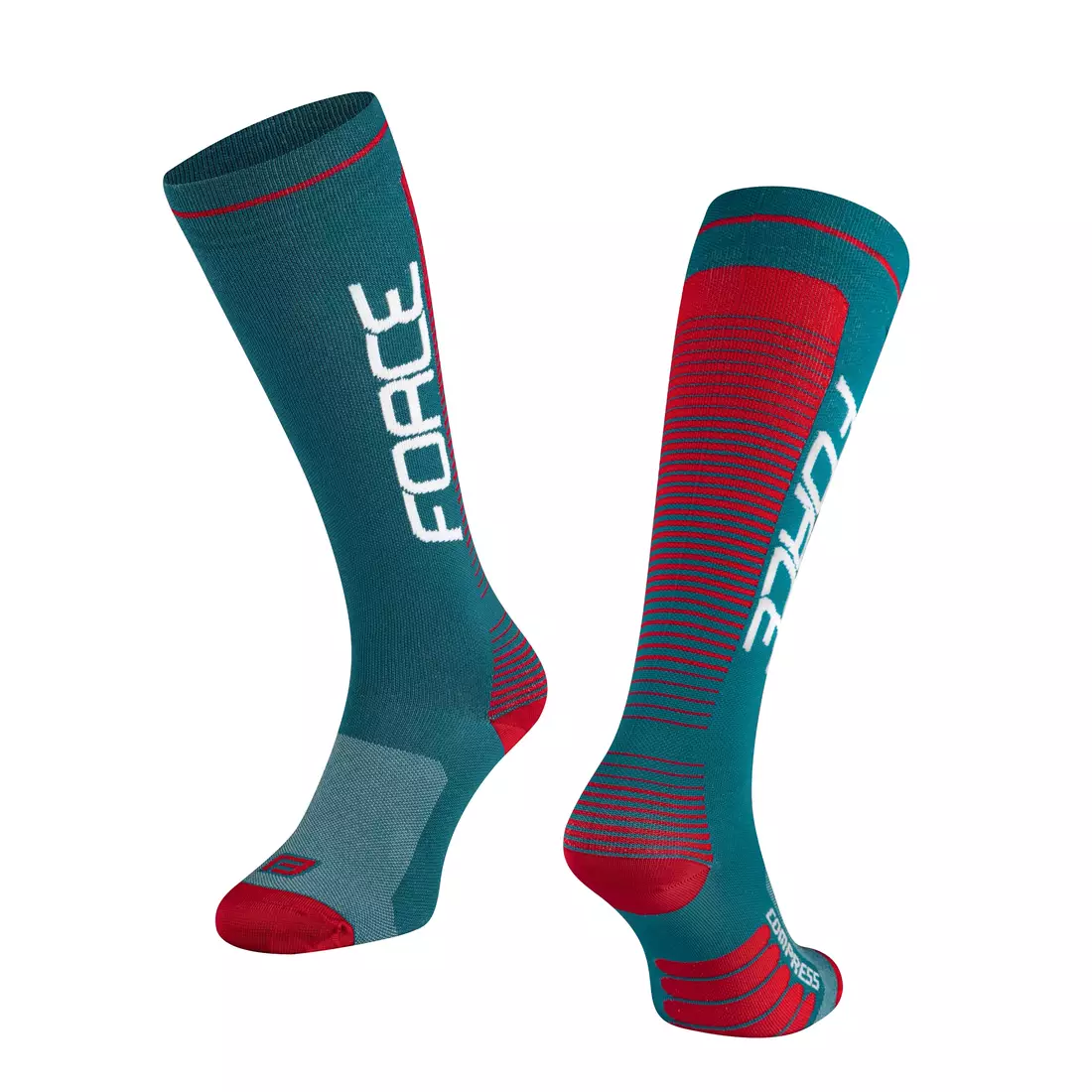 FORCE Compression socks COMPRESS, blue-red, 9011913