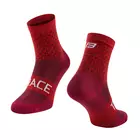 FORCE Cycling socks / sport socks TRACE, Red, 900898