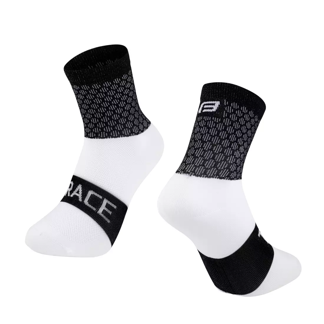 FORCE Cycling socks / sport socks TRACE, black and white, 900888