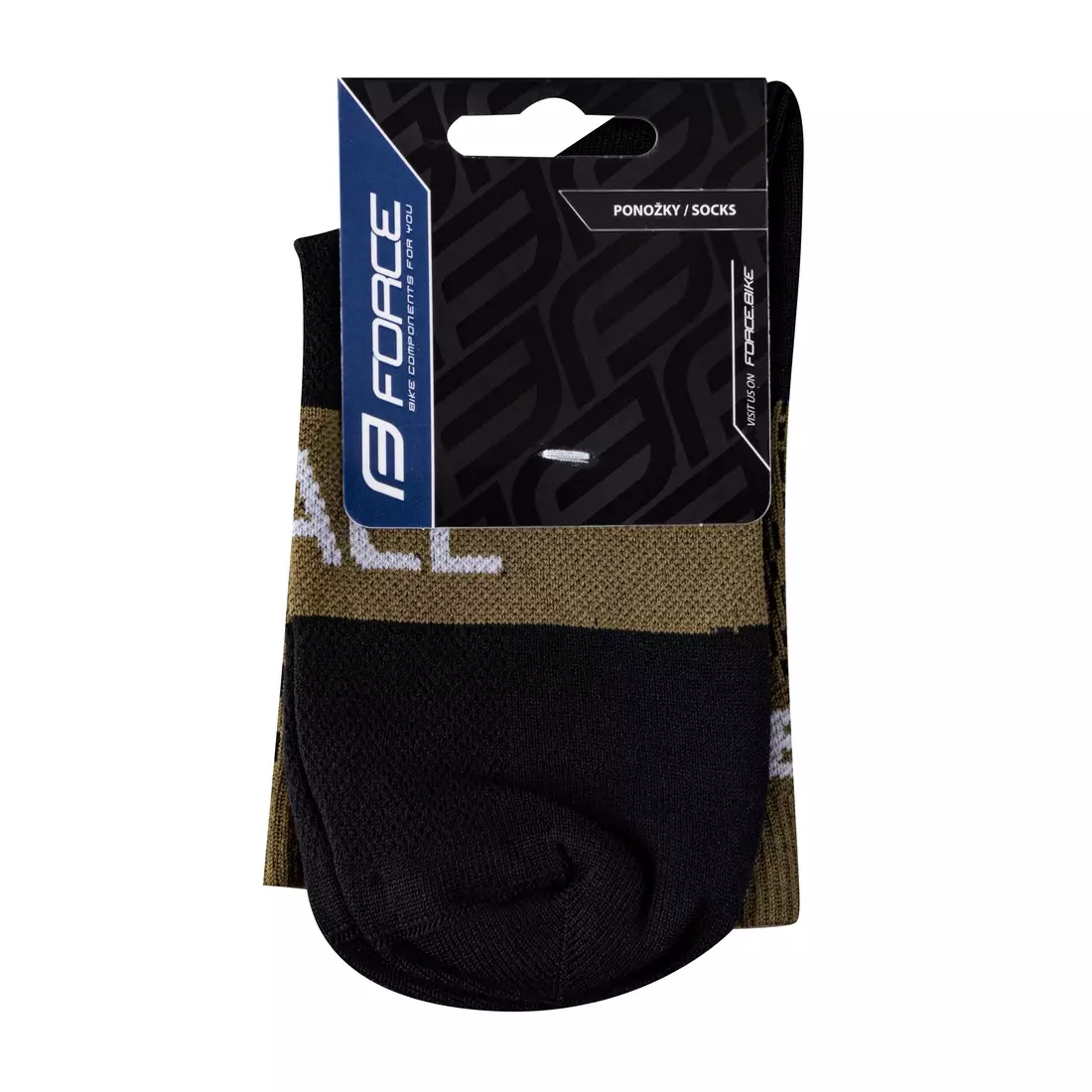 FORCE Cycling socks / sport socks TRACE, green-black, 9008871