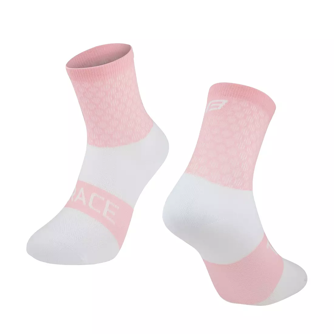 FORCE Cycling socks / sport socks TRACE, pink and white, 900894