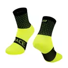 FORCE Cycling / sports socks TRACE, black-fluo, 900890