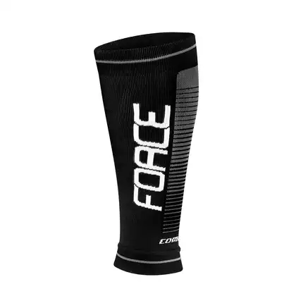 FORCE Calf compression bands FORCE COMPRESS, black and gray, 9011924