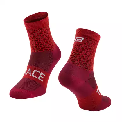 FORCE Cycling socks / sport socks TRACE, Red, 900898