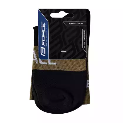 FORCE Cycling socks / sport socks TRACE, green-black, 9008871